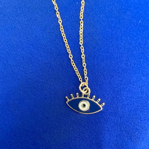 *New* 18K Gold Plated Cubic Zirconia Evil Eye Pendant Necklace 🧿 - Picture 9 of 12